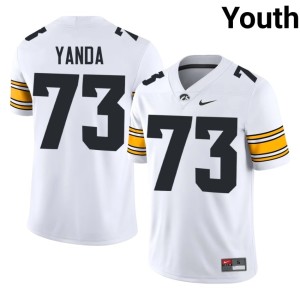 White Iowa Hawkeyes Alumni Marshal Yanda College Football #73 Youth Jerseys 590136-372