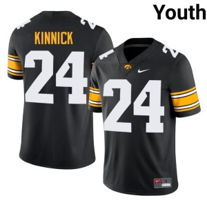 Black Youth Nile Kinnick College Football Replica University of Iowa Athletics #24 Jerseys 243030-573