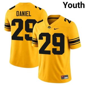 Gold #29 College Football Youth Embroidery U of I Noah Daniel Jersey 155352-309