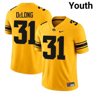 Gold #31 2026 Hawkeyes Youth College Football Nolan DeLong Jerseys 427380-734