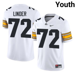 White 2026-27 #72 Youth Iowa Hawkeyes College Football Owen Linder Jerseys 413015-285