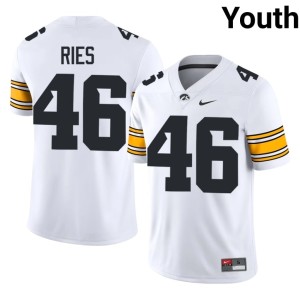 White Game College Football Iowa Youth Preston Ries #46 Jersey 684806-295