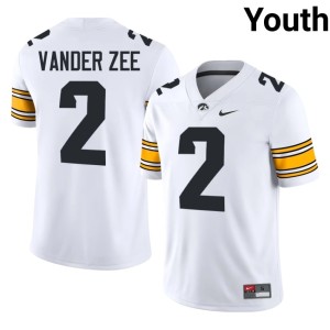 White Youth Reece Vander Zee 2026 #2 Hawks College Football Jerseys 718687-628