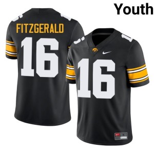 Black College Football #16 Iowa Ryan Fitzgerald 2026-27 Youth Jerseys 733018-482