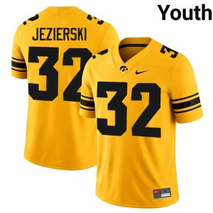 Gold College Football Youth Sawyer Jezierski #32 Hawks Embroidery Jersey 965473-538