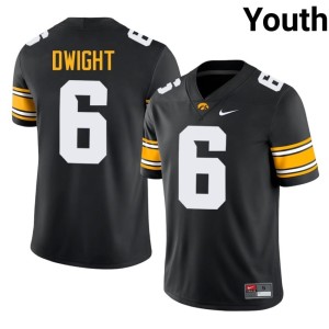 Black Tim Dwight Iowa Hawkeyes Official Youth College Football #6 Jerseys 223733-473