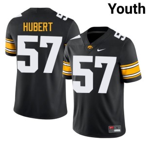 Black University College Football University of Iowa Will Hubert #57 Youth Jerseys 735307-198