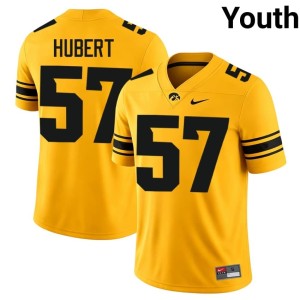 Gold University IOWA Hawkeyes Youth Will Hubert College Football #57 Jerseys 342121-889