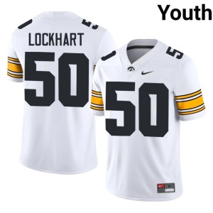 White #50 Alumni Youth University of Iowa Will Lockhart College Football Jerseys 629418-906