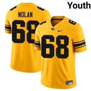 Gold Youth #68 Game Hawks Will Nolan College Football Jersey 605040-482