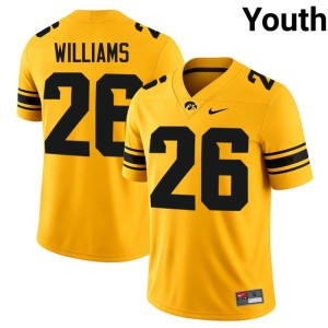 Gold #26 Game Xavier Williams Youth College Football University of Iowa Athletics Jerseys 692405-634